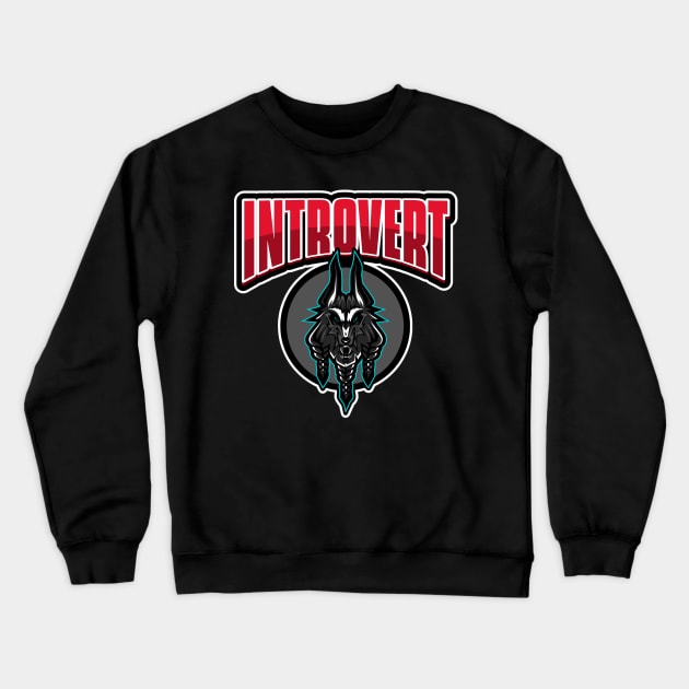 Introvert Wolf Crewneck Sweatshirt by Wolf Clothing Co